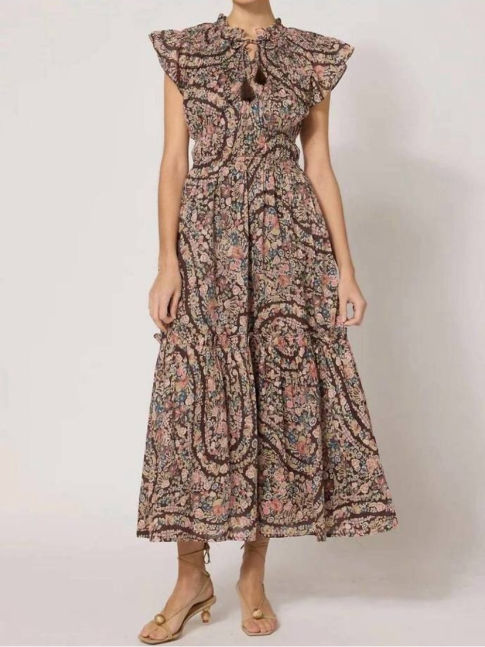 NEW Cleobella Indira Ankle Dress in Divina Print NWOT Size Small Maxi Floral
